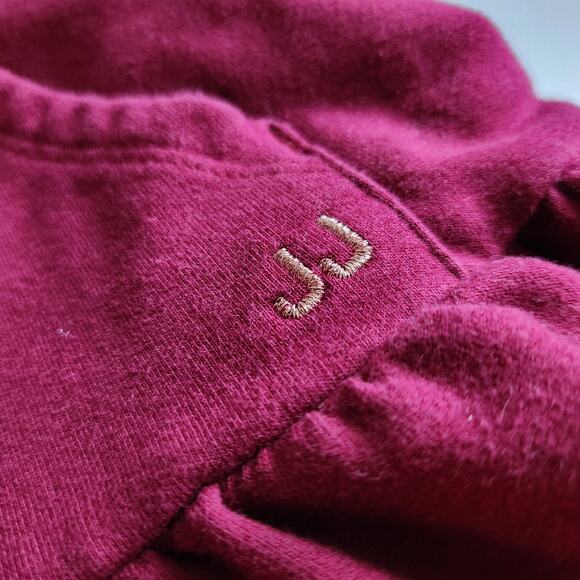 Janie and Jack Girls Burgundy Hooded Dress | French Terry Drop Waist | Size 5 - Picture 6 of 8